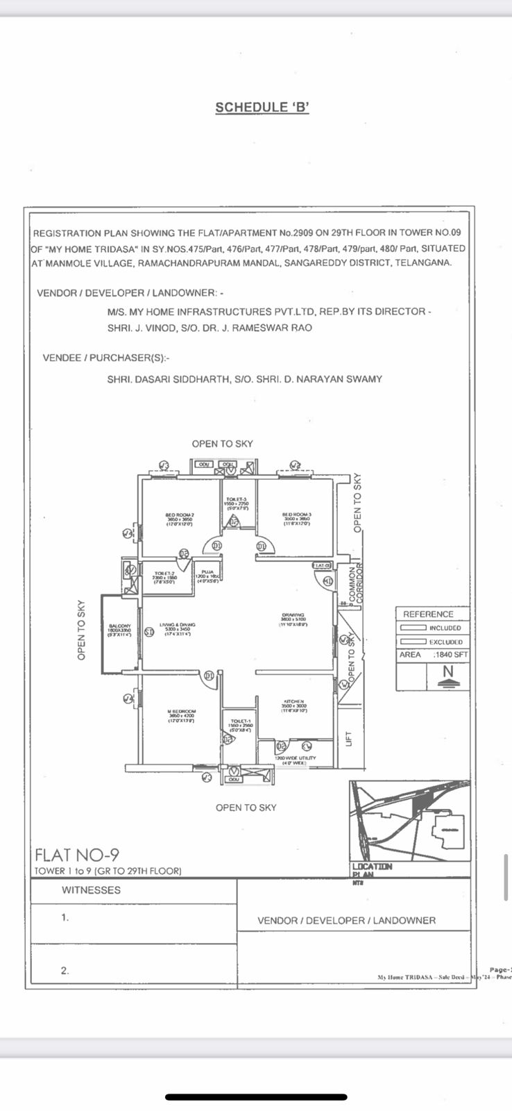 Tridasa Floor plan